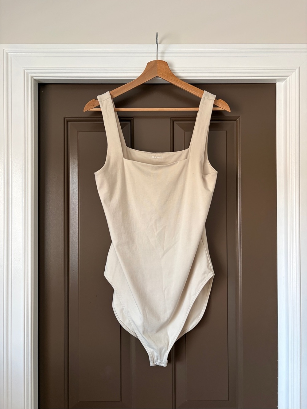 Old Navy Cream Square-Neck Bodysuit